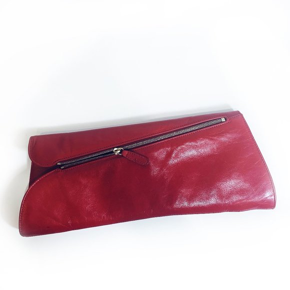 CHARLES JOURDAN LAMB Red, Clutch, with a strap - Picture 4 of 6